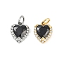 Латунные микро проложить кубического циркония прелести, без кадмия, без никеля и без свинца, с АБС-пластиком и железной петлей, долговечный, сердце