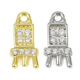 Латунные микропаве прозрачные подвески с фианитом, без кадмия, без никеля и без свинца, ракетные чары