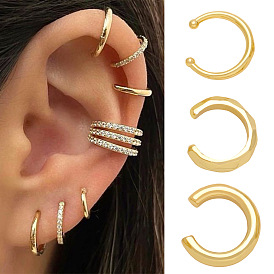 Minimalist C-shaped Ear Clip for Women, Fashionable and Chic Metal Ear Bone Clamp