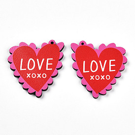 Печатные подвески дерева, день Святого Валентина в стиле