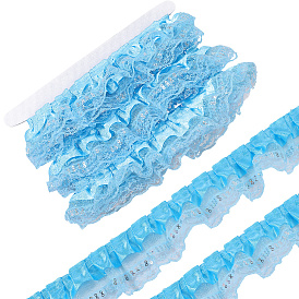 5 двойная полиэстеровая кружевная отделка для пришивания