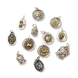 Латунные подвески, с целью перехода в кольце, античная бронза и серебро