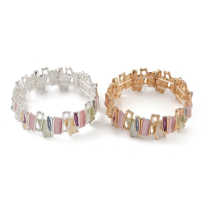 Цветные эмалевые звенья из сплава, эластичные браслеты, самородки