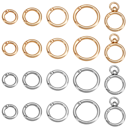 24шт. наборы фурнитуры для самостоятельного изготовления ювелирных изделий, включая пружинные затворы из цинкового сплава и поворотные застежки