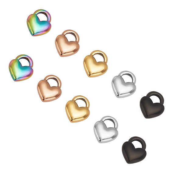 Вакуумное покрытие pvd 304 подвески из нержавеющей стали, сердце замок