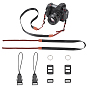 Polyester Camera Neck Straps, Camera Tether, with Plastic Finding