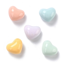 Opaque Resin Cabochons, Heart