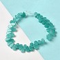 Natural Amazonite Beads Strands, Teardrop, Top Drilled