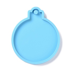 Flat Round Pendant Silicone Molds, Resin Casting Molds, for UV Resin, Epoxy Resin Craft Making
