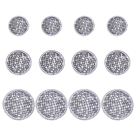 12 шт. 3 стили полиэстеровые заплатки для пришивания и утюжки, термоклей, аппликации из ткани, форма диско-шара