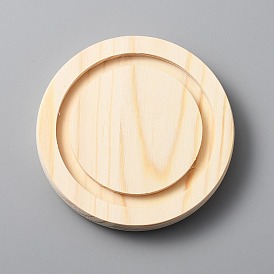 Ausstellungsständer aus Holz, für Glockengläser, Flachrund