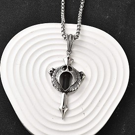 304 ожерелья с подвеской в виде меча из нержавеющей стали для женщин и мужчин