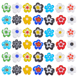 2нити ручной работы стеклянные бусины миллефиори, цветок