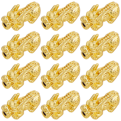 12 бусины из сплава шт., pixiu с китайским персонажем cai