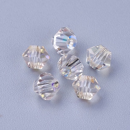 K9 Glass Beads, Faceted, Bicone
