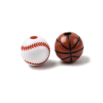 Спортивные непрозрачные акриловые бусины