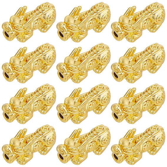 12 бусины из сплава шт., pixiu с китайским персонажем cai