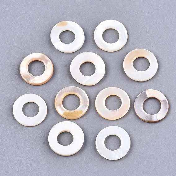 Natural Freshwater Shell Linking Rings, Ring
