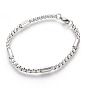 Ion Plating(IP) 304 Stainless Steel Box Chain Bracelets, with Lobster Claw Clasps