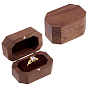 Cajas magnéticas de anillo de madera octogonales