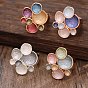 Кольца из цинкового сплава и эмали для женщин, цветок