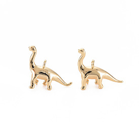 Brass Pendants, Nickel Free, Dinosaur