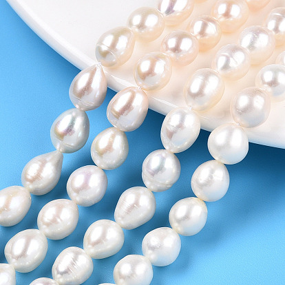 Natural Cultured Freshwater Pearl Beads Strands, Rice
