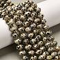 Природные яшмы далматин бисер нитей, граненые, рондель, с бисером