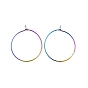 316 Surgical Stainless Steel Hoop Earrings Findings, Wine Glass Charms Rings