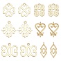 12Stk. 6 Messinganhänger im Stil, langlebig überzogen, Adinkra-Symbole