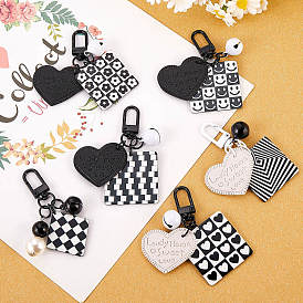 Love Heart Pendant Keychain, Heart with Word Lovdy Home Sweet Love Aesthetic Keychain Accessories, for Handbag Bag, Earphone Case Decoration, Purse Accessories