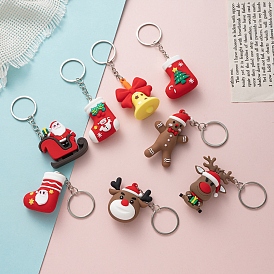 PVC Plastic Keychain, Christmas Theme