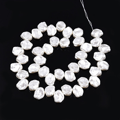 ABS Plastic Imitation Pearl Beads Strands, Nuggets