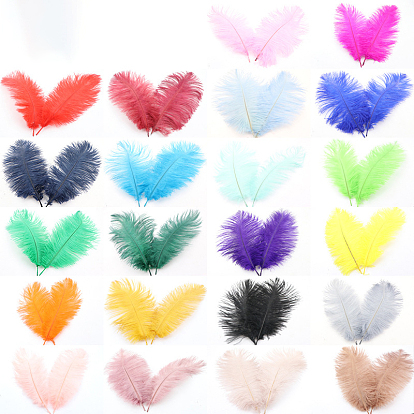 Ostrich Feather Ornament Accessories, for DIY Costume, Hair Accessories, Backdrop Craft