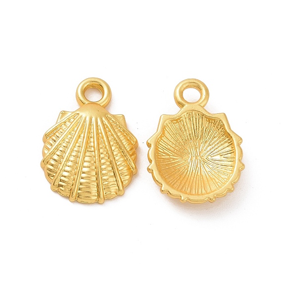 Rack Plating Alloy Pendants, Shell Charms