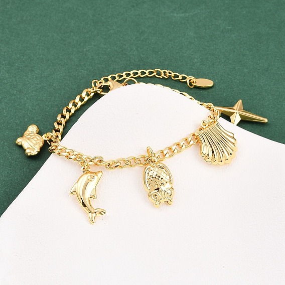 304 из нержавеющей стали шарм браслеты, браслеты из цепочек панцирного плетения для женщин, разнообразные