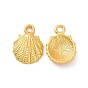 Rack Plating Alloy Pendants, Shell Charms
