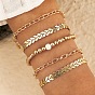 Simple and Fashionable Geometric Airplane Chain Creative Personality Five-piece Bracelet