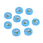 Handmade Polymer Clay Cabochons, Polymer Clay Slices for Resin Crafts & DIY Projects, Flat Round with Elephant