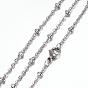 304 Stainless Steel Cable Chain Necklaces, with Lobster Claw Clasps