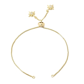 1мм латунная цепочка-слайдер для изготовления браслетов, с прозрачными подвесками в виде звезд кубического циркония, стойки покрытие, долговечный, без свинца и без кадмия