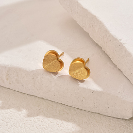 201 нержавеющая сталь 3 серьги-гвоздики в форме сердца для женщин, идеально подходит для свиданий