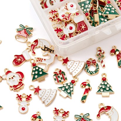 Wholesale Christmas Tree & Santa Claus Alloy Enamel & Acrylic