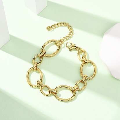 304 женские браслеты-цепочки с овальными звеньями из нержавеющей стали