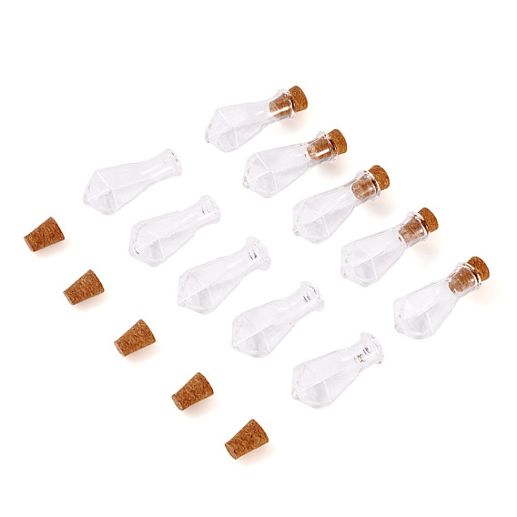 10 стеклянные бутылки шт., шарик контейнеры, конус, с 10шт. деревянной пробковой пробкой