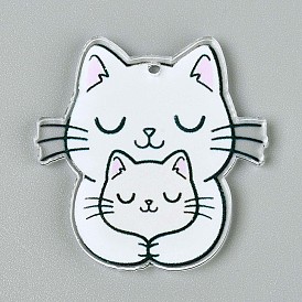 Печатные акриловые подвески, подвески в форме кошки