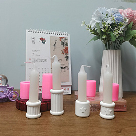 Pillar DIY Silicone Candle Holders, for Flower Scented Candle Making