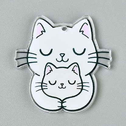 Печатные акриловые подвески, подвески в форме кошки