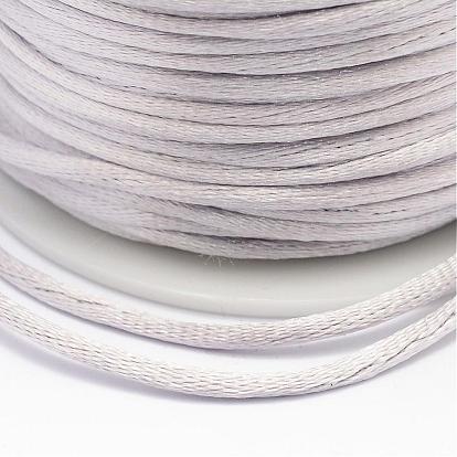 Polyester Cord, Satin Rattail Cord, for Beading Jewelry Making, Chinese Knotting