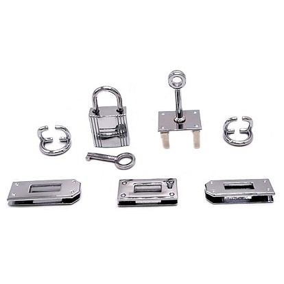 Наборы застежек для сумок из сплава, фурнитура для закрытия кошелька, с железной прокладкой, разнообразные